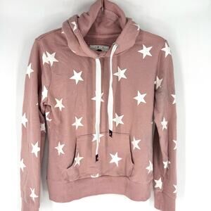 Reflex Star Patterned Hoodie Blush Pink Size Medium